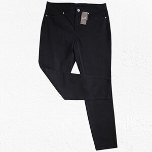 J.Jill Coal Wash Black Skinny Stretch Pull-On Jeggings Denim Leggings Size 10